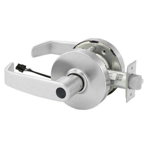 Sargent Electrified Cylindrical Lock, Fail Secure, 12V, LL Design, Less Cylinder, RX Switch, Satin Chrome RX28LC-10G71-12V LL 26D